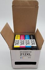 4pk Replacement 212XL T212XL120-S Ink Cartridges Black, Cyan, Magenta, Yellow  picture