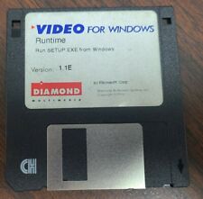 Vintage 3.5 Disk Video for Windows Version 1.1E Diamond Multimedia 1994 picture
