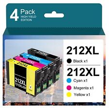 4 Pack T212XL 212 XL Replacement Ink Cartridge for XP-4105 XP-4100 WF-2830 picture