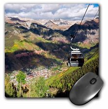 3dRose The free gondola and the town of Telluride below, Colorado MousePad picture