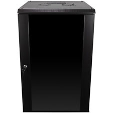 18U Wall Mount Network Server Data Cabinet Enclosure Rack Glass Door Lock w/ Fan picture