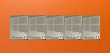 5 PCS Window 11 Silver Color Sticker Badge Logo Decal Win 11 16mm x 23mm picture