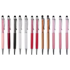 12Pcs/Pack Bling Bling 2-In-1 Slim Crystal Diamond Stylus Pen and Ink1552 picture