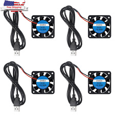 4-Pack 40Mm X10Mm DC 5V USB Brushless Cooling Fan, Oil Bearing 4010 Small ⭐️⭐️⭐️ picture