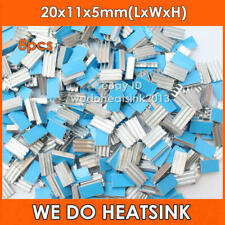 8pcs Aluminum 20x11x5mm IC CHIPs Heat Sink Cooler With Blue Thermal Stick Pad picture