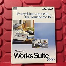 Microsoft Works Suite 2000 Everything You Need For Your Home PC Pre Owned Vtg picture