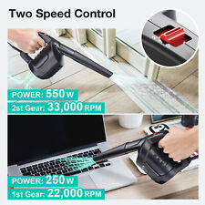 Electric Mini Air Duster Blower Vacuum Cleaner for PC Computer Laptop Dust 550W picture
