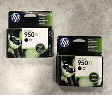 Lot of Two New hp Officejet 950XL Black Ink Cartridges (“Warranty Ends” 2017) picture