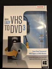 Rare ROXIO EASY 3 TRANSFER VHS TO DVD Windows 8 Compatible- Sealed BRAND NEW picture