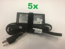 Lot of 5 Genuine HP 65W ProBook Laptop Power AC Adapter Chargers w/ Cables picture