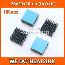 100pcs WE DO HEATSINK 20*20*10mm Black Aluminum Heat Sink with Thermal Pad picture