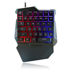 One-hand Gaming Keyboard Wired USB 35 Keys with RGB Backlit Mini Keypad picture
