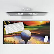 Artistic Golf Scene Desk Mats - Unique Golfing Decor picture