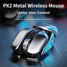Px2 Metal 2.4g Rechargeable Wireless Mute 1600 Mouse 6 Buttons for Pc Laptop picture