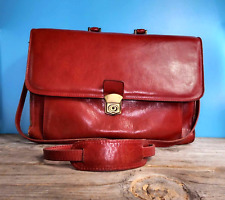 Italian Red Leather Briefcase, VINTAGE 16x10