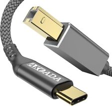 Akoada USB C to Printer Cable, USB C to USB B Male Scanner Cord Compatible 5
