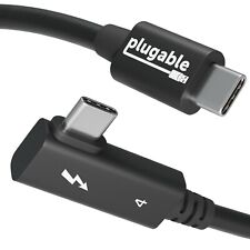 Plugable Thunderbolt 4 240W Cable Right Angle Connector, Intel Certified, 2.6 ft picture