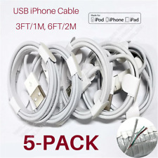 5 Pack USB Fast Charger Cable Heavy Duty Cord For iPhone iPad 8 X XR 11 12 13 14 picture
