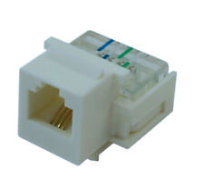 Keystone Jack Insert/Punch-down: Phone (RJ11) for 1 or 2 Lines - White picture