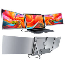 15'' Triple Laptop Screen Extender Portable Monitor IPS Dual Dispaly Screen E9Y4 picture