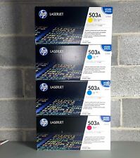 Set of 4 New Sealed HP 503a  Magenta Cyan Yellow Toner picture
