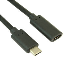 6inch USB 3.2 Gen 2 Type-C Male to Female EXTENSION Cable  10 Gbps Black picture