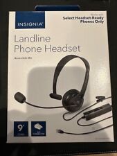 Insignia- Landline Hands-Free Headset with RJ-9 Connection - 9' Cord - Black picture