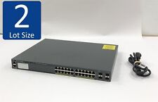 Lot of 2 Cisco WS-C2960X-24PS-L 24-Port PoE Gigabit Switch - TWO BAD PORTS picture