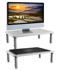 2-Pack Monitor Stand Metal Riser Ergonomic Adjustable Height-Silver picture
