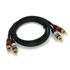 3ft 2 Wire RCA Premium Component Audio Cables  24K Gold Plated  Black picture