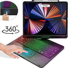 Backlit Touchpad Keyboard Case 360 Rotatable For iPad Pro 12.9'' 6th 5th 4th Gen picture