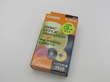 Casio TR-18BK-3P Black Ink Ribbon Disc Title Printer 3pcs Japan new F/S picture