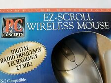 PC Concepts EZ Scroll Wireless Mouse PS/2 Compatible Digital Radio NEW in Box picture