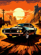 Vintage Camaro SS Chevy Painting AI Design  Novelty Mouse Pad Stunning Art Work picture