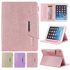 Luxury Bling Folio Leather Wallet Stand Magnetic Smart Case Cover For iPad Model picture