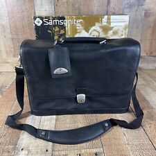 NEW Samsonite Contemporary Series Classic Front Flap Briefcase  Leather Flap picture