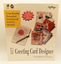 SoftKey Key Greeting Card Designer CD-ROM for Windows Rare Collectible picture
