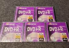Memorex DVD+R Recordable 16x 4.7GB 120MIN LOT OF 5 SINGLE JEWEL CASE NEW D5 picture