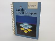 LATTICE RPG II Compiler IBM PC Vintage 1988 Computer Book picture