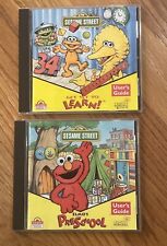 2 Sesame Street CD-ROMs Elmo's Preschool   & Get Set To Learn w/Manual Wind. 95 picture
