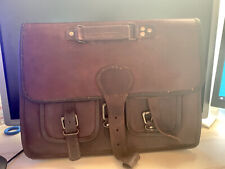 15” Vintage Style Leather Laptop Bag - Brand New, Never Used picture