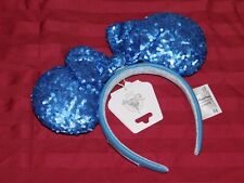 2024 Disney Parks Loungefly Sequined Minnie Mouse Ear Headband – Hydrangea New picture
