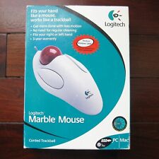 Vintage Logitech Marble Corded Trackball Mouse Ergonomic 904351-0403 picture