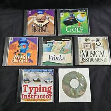 Vtg Microsoft Software PC Lot Of 7 Works Baseball Music Central Golf Instruments picture