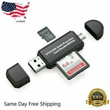 Micro USB OTG to USB 2.0 Adapter SD/Micro SD Card Reader With Standard USB Male picture