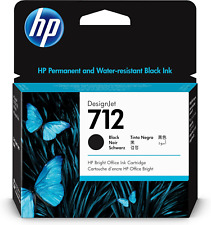 712 Black 80-Ml Genuine Ink Cartridge (3ED71A) for Designjet T650, T630, T230, T picture