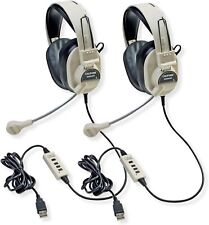 Califone 3066-USB Deluxe Multimedia Stereo Headset with USB Plug (Pack of 2) picture