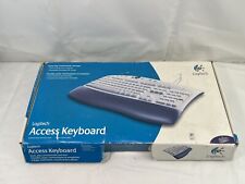 Vintage Logitech Access Keyboard Wired PS/2 Model 967228-0403 New White picture