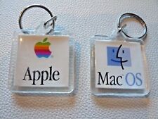 Apple Mac OS Vintage Promotional Keychain Advertising Smile Face Clear Acrylic picture