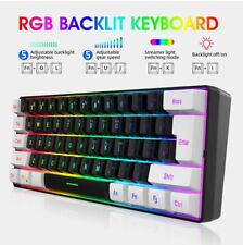 Snpurdiri 60% Wired Gaming Keyboard, Small RGB Backlit Membrane Gaming Keyboard picture